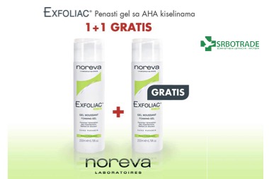 Noreva Exfoliac akcija 1+1 gratis