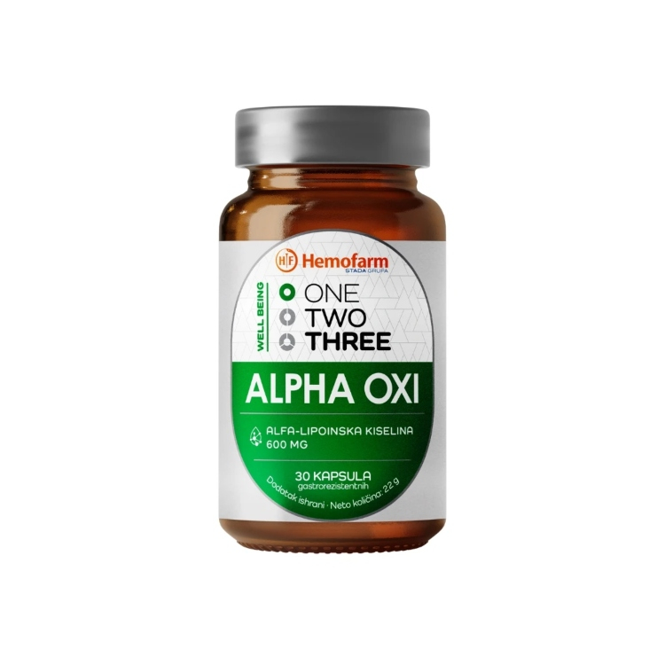 One Two Three Alpha Oxi (alfa-lipoinska kiselina) 30 kapsula
