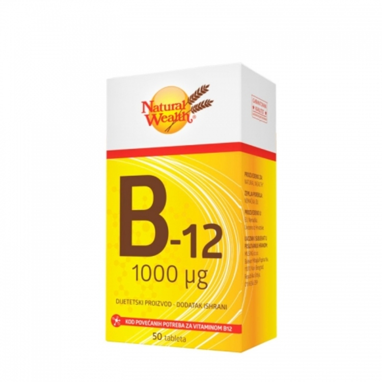 Natural Wealth vitamin B12 50 tableta