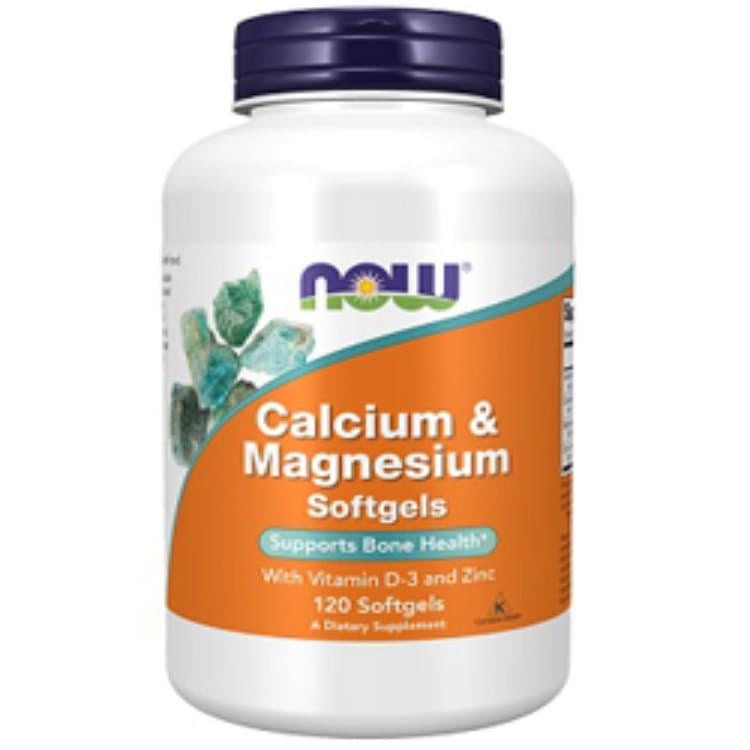 Now Calcium + Magnesium + vitamin D 120 kapsula